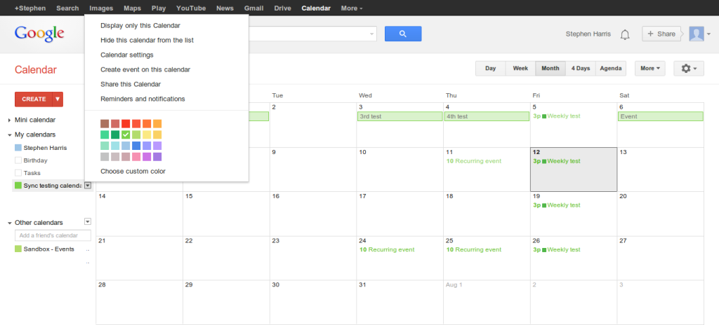 Importing an iCal feed from Google Event Organiser Docs